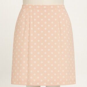 Vtg APART Pink Polka Dot Pencil Skirt Peach 12 L Coquette Twee Dainty Preppy Y2K